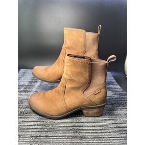 Teva Women’s size 10 Anaya Brown Leather Waterproof Chelsea Boot Bootie